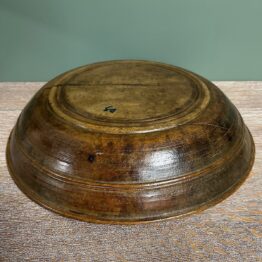 Decorative 19th Century Ring Turned Antique Sycamore Bowl