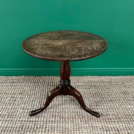 Country House Low Antique Georgian Oak Circular Table