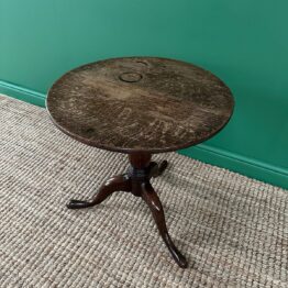 Country House Low Antique Georgian Oak Circular Table