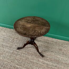 Country House Low Antique Georgian Oak Circular Table
