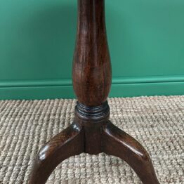 Country House Low Antique Georgian Oak Circular Table