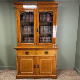 Spectacular Large Victorian Antique Oak Bookcase