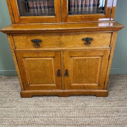 Spectacular Large Victorian Oak Antique Bookcase