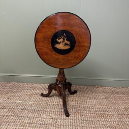 Unusual Black Forest Antique Musical Table