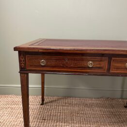 Superb Quality Antique Inlaid Writing Table / Desk by Jas Shoolbred & Co