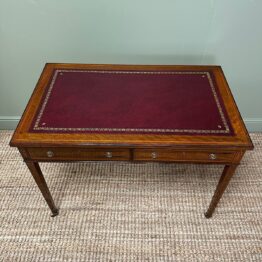 Superb Quality Antique Inlaid Writing Table / Desk by Jas Shoolbred & Co
