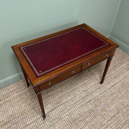 Superb Quality Antique Inlaid Writing Table / Desk by Jas Shoolbred & Co