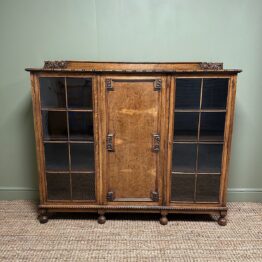 Quality Edwardian Oak Antique Bookcase