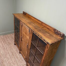 Quality Edwardian Oak Antique Bookcase