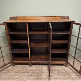 Quality Edwardian Oak Antique Bookcase