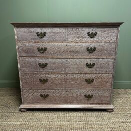 Superb Quality Antique Limed Oak Chest of Drawers