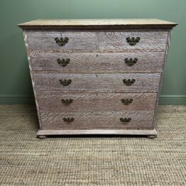 Superb Quality Antique Limed Oak Chest of Drawers