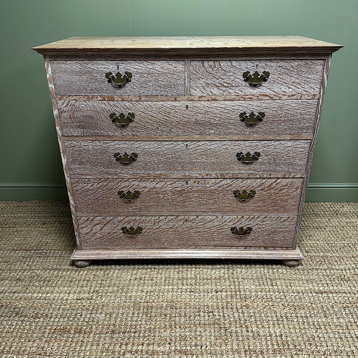 Superb Quality Antique Limed Oak Chest of Drawers 3 Superb Quality Antique Limed Oak Chest of Drawers