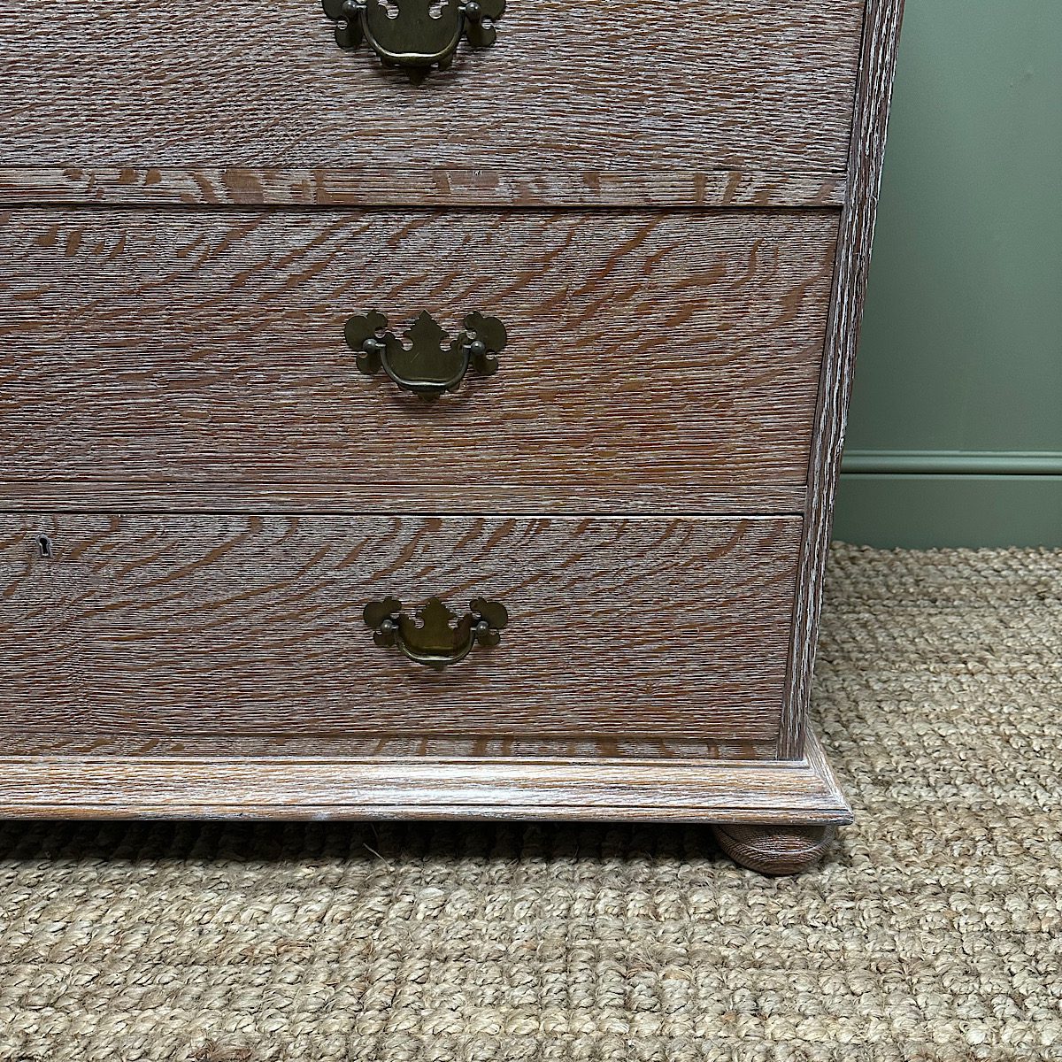 Superb Quality Antique Limed Oak Chest of Drawers 4 Superb Quality Antique Limed Oak Chest of Drawers