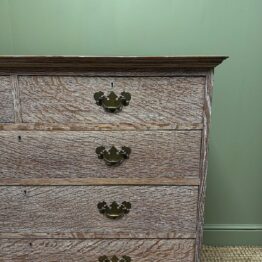 Superb Quality Antique Limed Oak Chest of Drawers