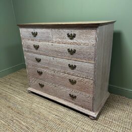 Superb Quality Antique Limed Oak Chest of Drawers