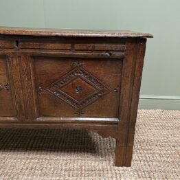 18th Century Period Antique Oak Coffer