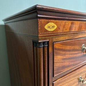 Georgian Mahogany Chest inlay details