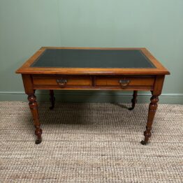 Quality Victorian Walnut Antique Writing Library Table