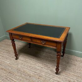 Quality Victorian Walnut Antique Writing Library Table
