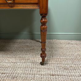 Quality Victorian Walnut Antique Writing Library Table