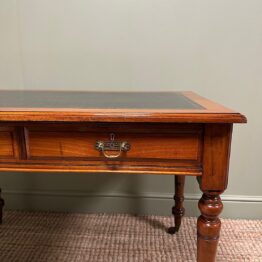 Quality Victorian Walnut Antique Writing Library Table