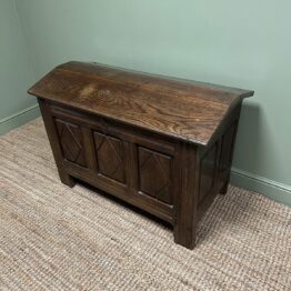 Unusual 18th Century Dome Top Country Oak Antique Coffer