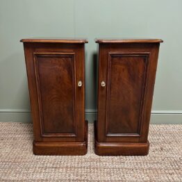 Antique Victorian Mahogany Pair of Bedside Cabinets