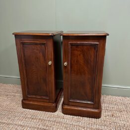 Antique Victorian Mahogany Pair of Bedside Cabinets