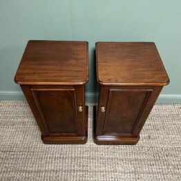 Antique Victorian Mahogany Pair of Bedside Cabinets