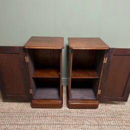 Antique Victorian Mahogany Pair of Bedside Cabinets