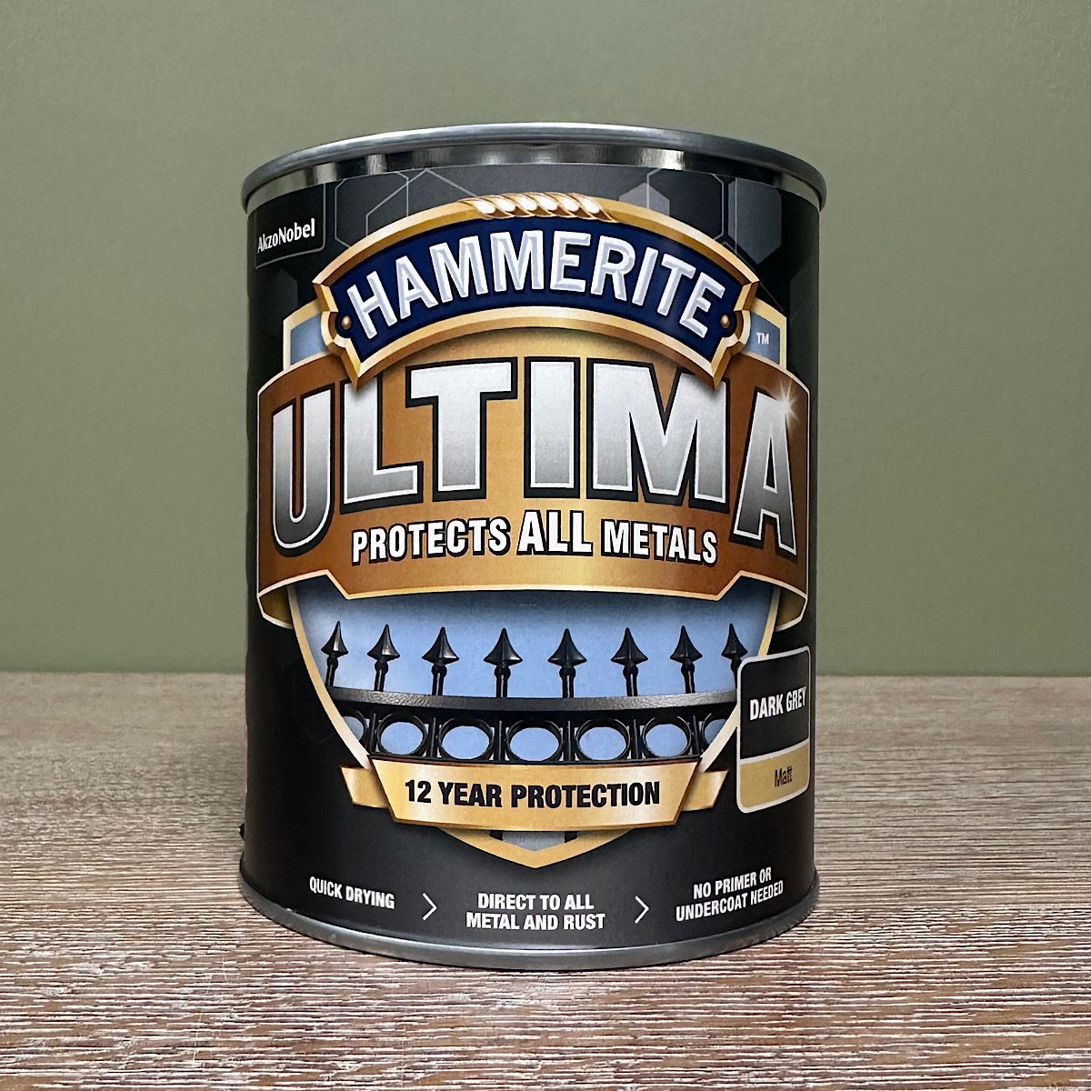Hammerite Ultima Metal Paint - 750ml 6 Hammerite Ultima Metal Paint Dark Grey Matt