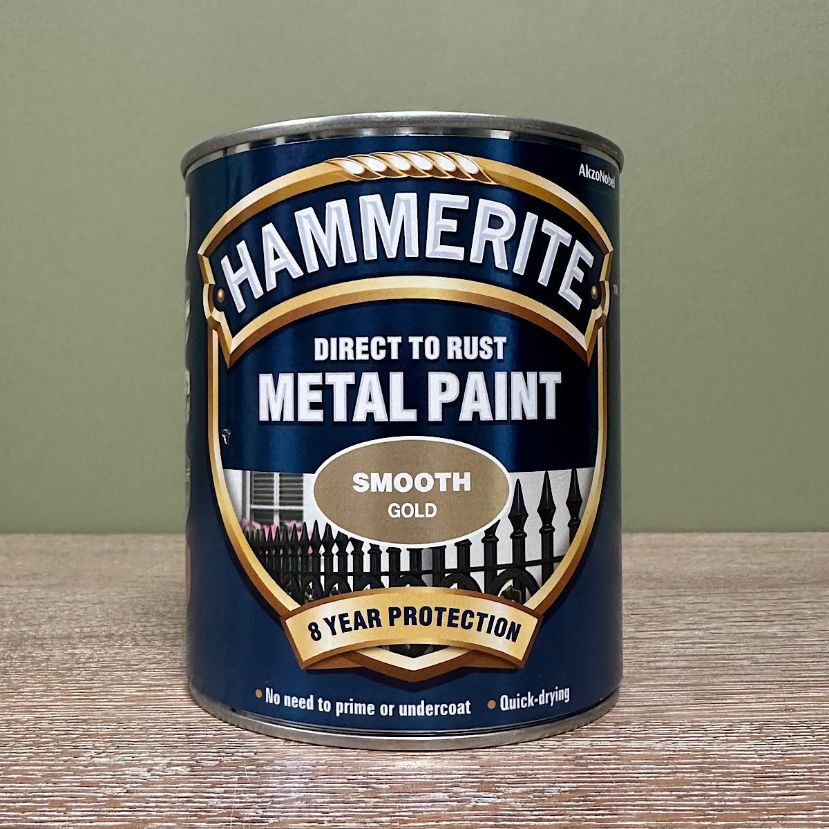 Hammerite Metal Paint | Hammered or Smooth Finish - 750ml 12 Hammerite Metal Paint Smooth Gold