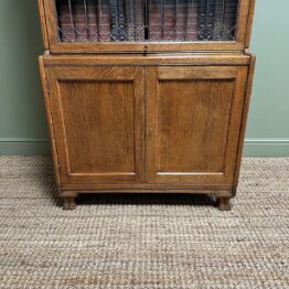 Stunning Edwardian Oak Stacking Antique Barrister Bookcase