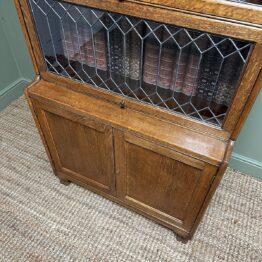 Stunning Edwardian Oak Stacking Antique Barrister Bookcase