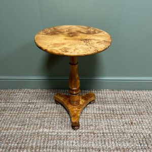 Rare Early 19th Century Antique Burr Yew Georgian occasional Table