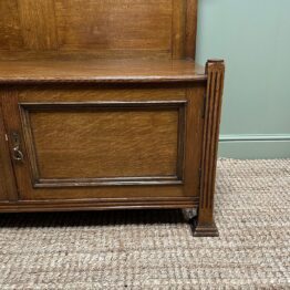 Quality Edwardian Oak Antique Bench