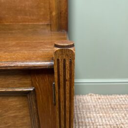 Quality Edwardian Oak Antique Bench