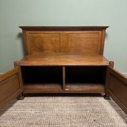 Quality Edwardian Oak Antique Bench
