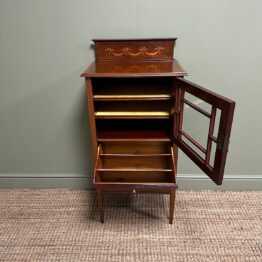 Quality Antique Edwardian Music Cabinet 