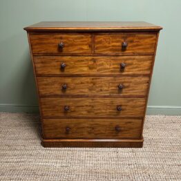 Tall Antique Victorian Mahogany Chest of Drawers