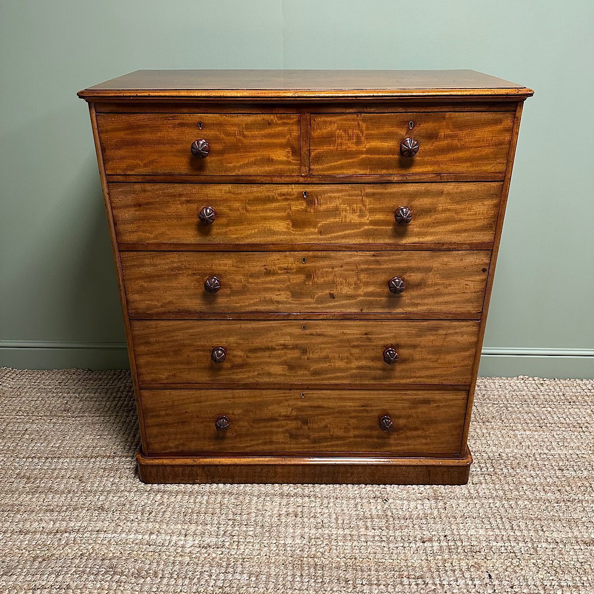 Tall Antique Victorian Mahogany Chest of Drawers by J.Maple 3 Tall Antique Victorian Mahogany Chest of Drawers