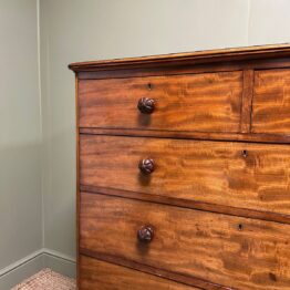 Tall Antique Victorian Mahogany Chest of Drawers