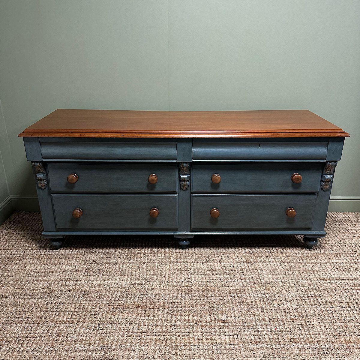 Victorian Painted Antique Dresser Base 3 Victorian Painted Antique Dresser Base