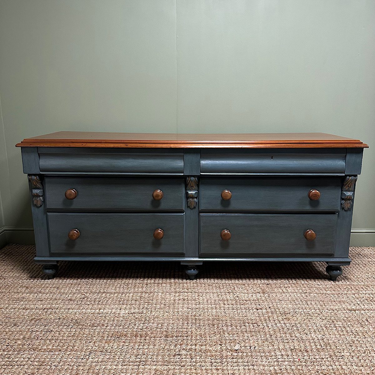 Victorian Painted Antique Dresser Base 1 Victorian Painted Antique Dresser Base