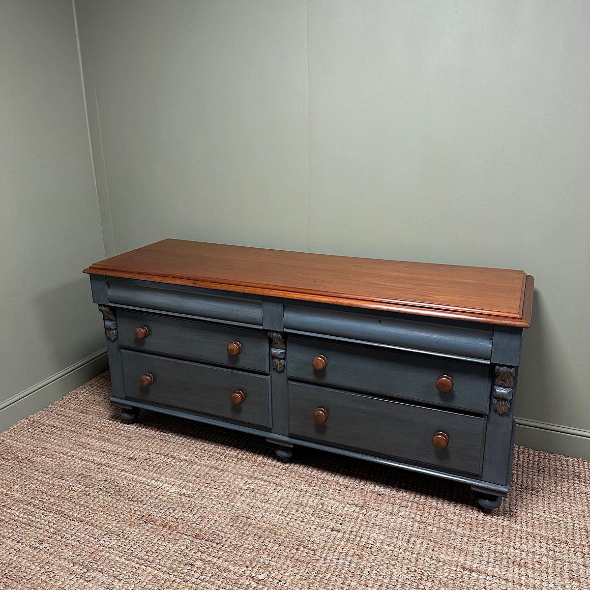 Victorian Painted Antique Dresser Base 8 Victorian Painted Antique Dresser Base