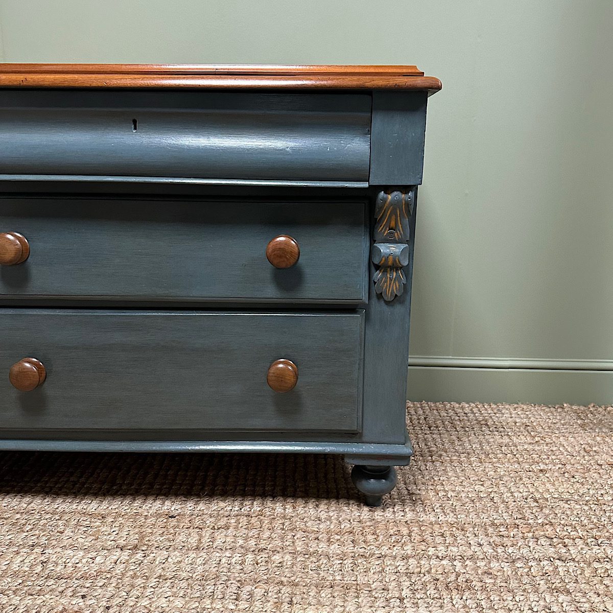 Victorian Painted Antique Dresser Base 7 Victorian Painted Antique Dresser Base