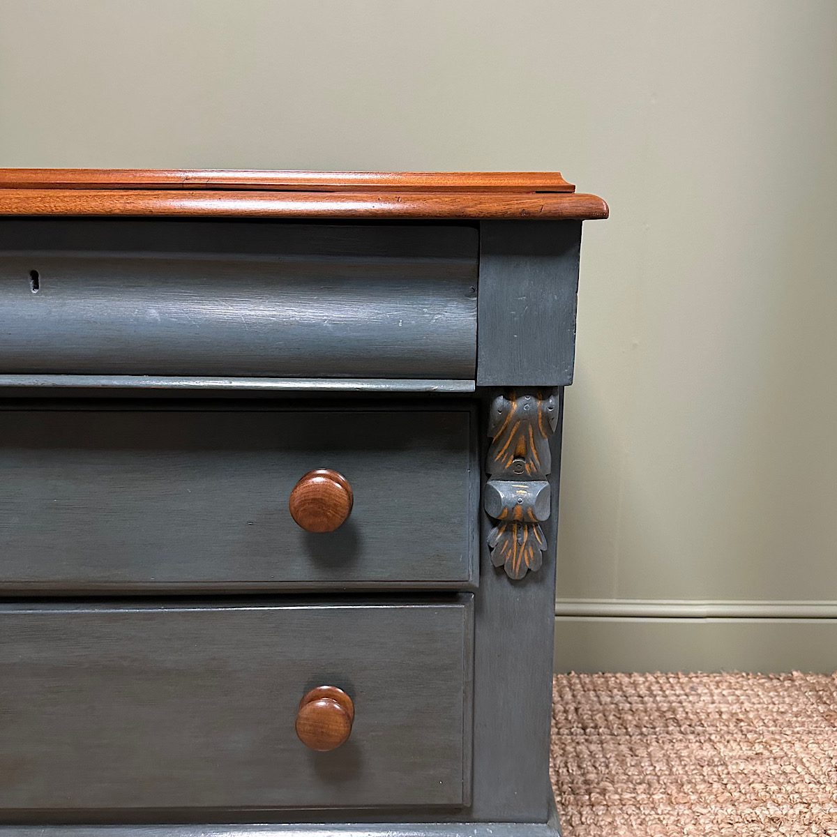 Victorian Painted Antique Dresser Base 5 Victorian Painted Antique Dresser Base