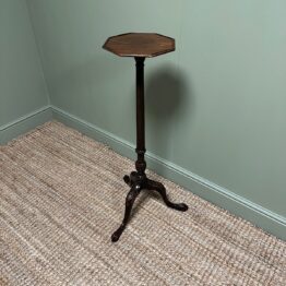Unusual Victorian Mahogany Antique Torchere
