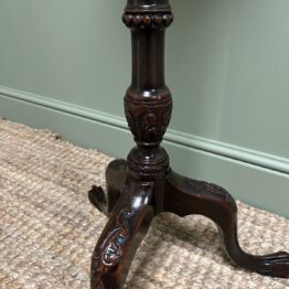 Unusual Victorian Mahogany Antique Torchere